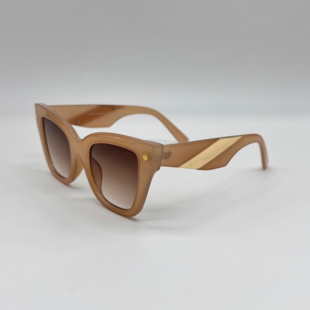 Beige Fashion Shades Sunglasses UV400 Protection New Without Box - Picture 3 of 16